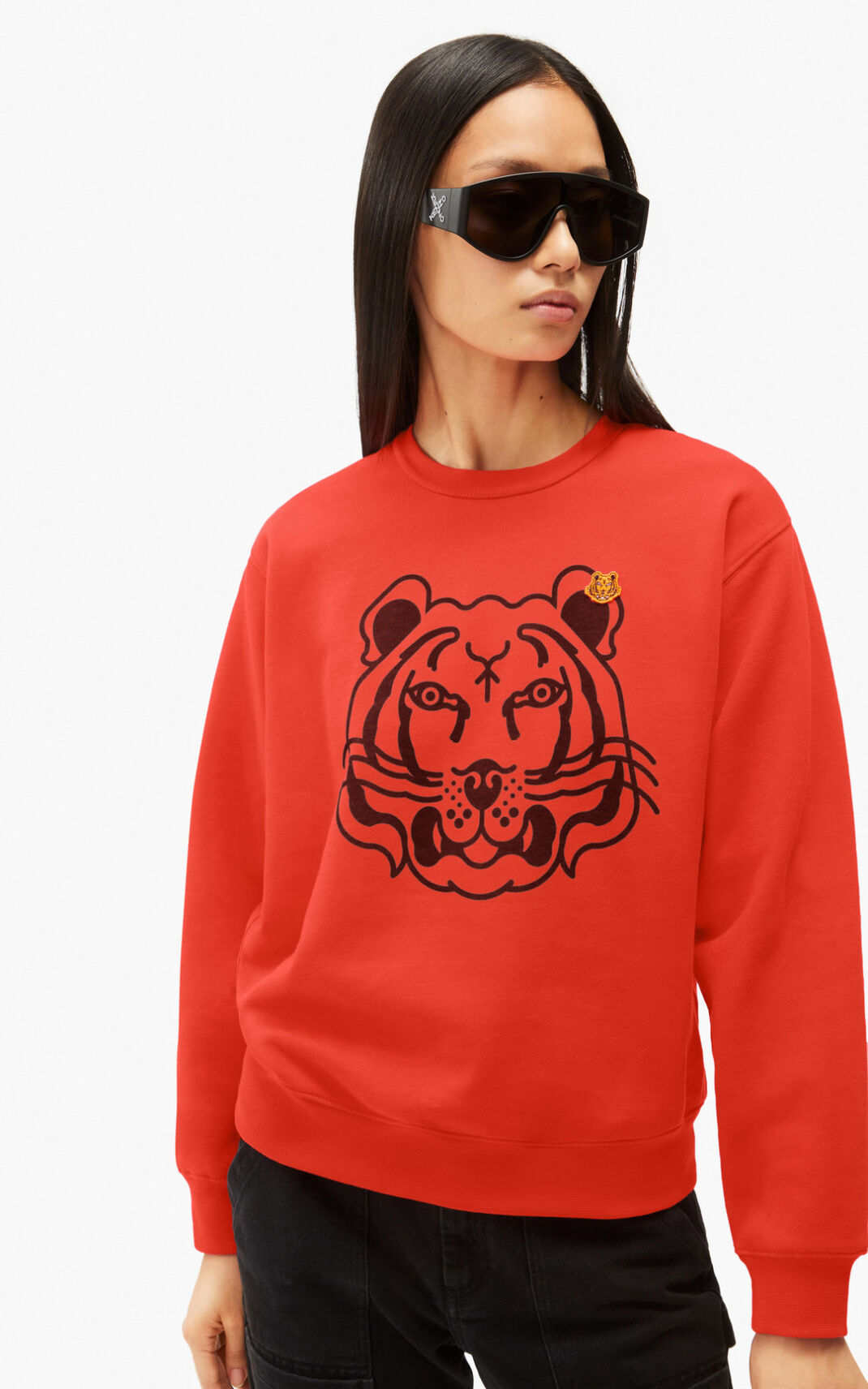 Sudadera Kenzo K Tiger Mujer Rojas QSG925416